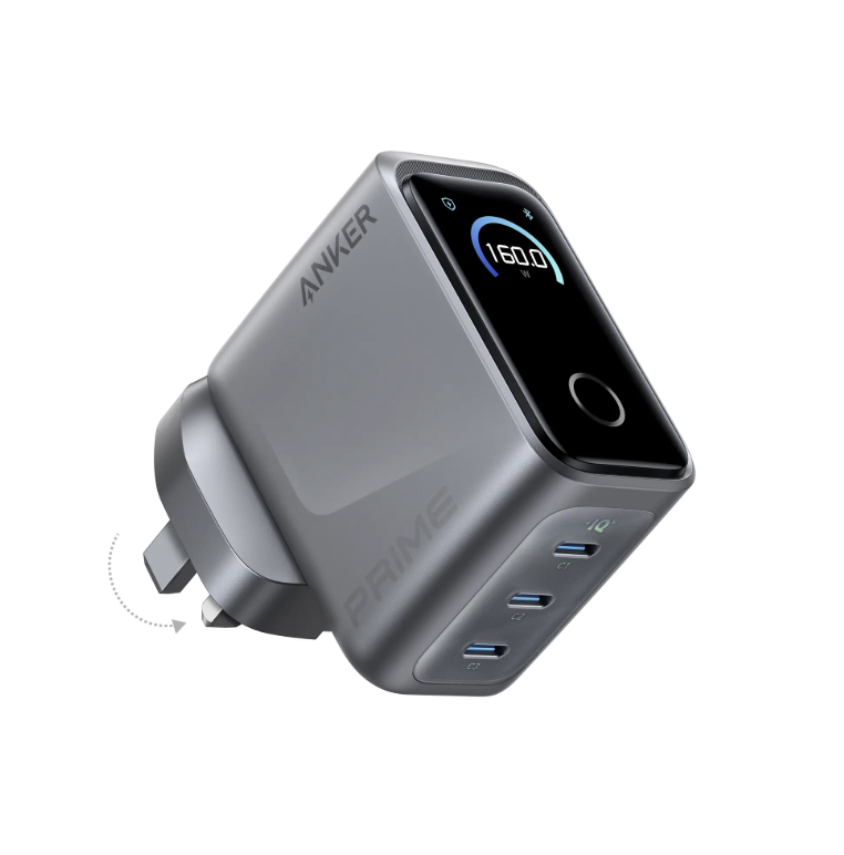 Anker Prime Charger (160W, 3 Ports, Smart Display) (A2687) Anker Prime Charger (160W, 3 Ports, Smart Display) (A2687)