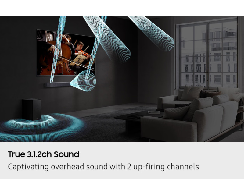 Samsung三星 Q-series Soundbar HW-Q600F 3.1.2 ch 配重低音喇叭 (2025) [HW-Q600F/ZK]