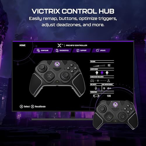 Turtle Beach Victrix Pro BFG Reloaded Wireless Gaming Controller Licensed for Xbox Series XS, Xbox One, PC Gamepad, Bluetooth, Fightpad, Hall-Effect ThumbsticksTriggers