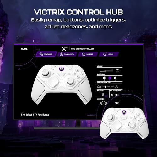 Turtle Beach Victrix Pro BFG Reloaded Wireless Gaming Controller Licensed for Xbox Series XS, Xbox One, PC Gamepad, Bluetooth, Fightpad, Hall-Effect ThumbsticksTriggers