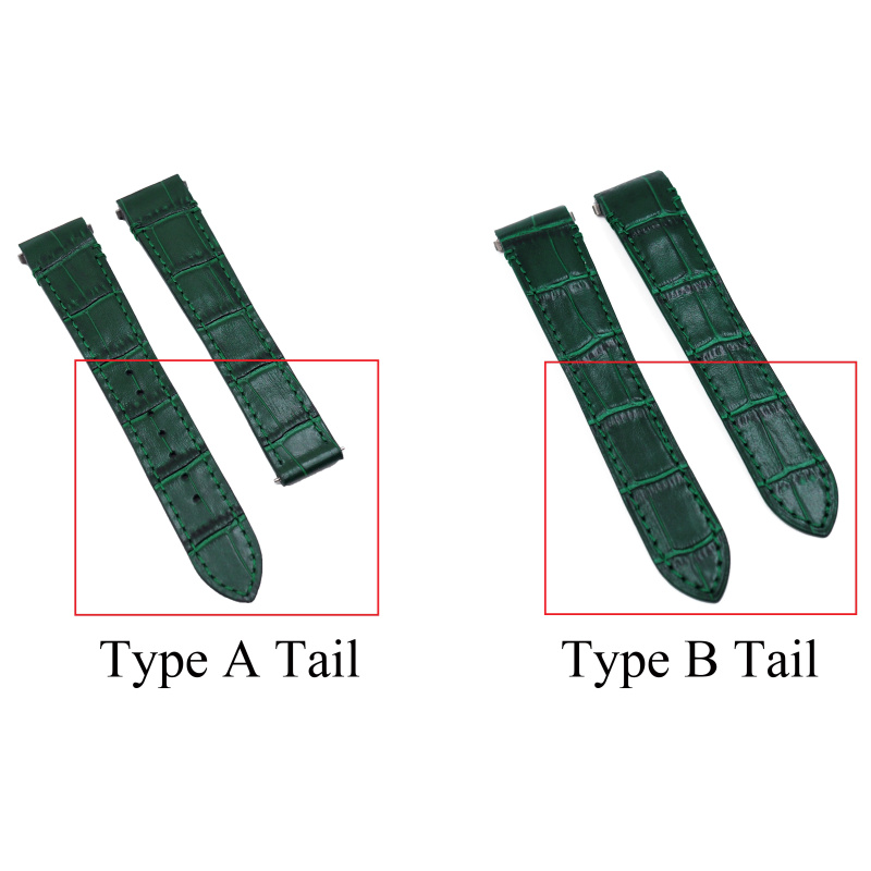 18mm, 21mm 白色鱷魚皮代用快拆錶帶 合適 Cartier Santos Model