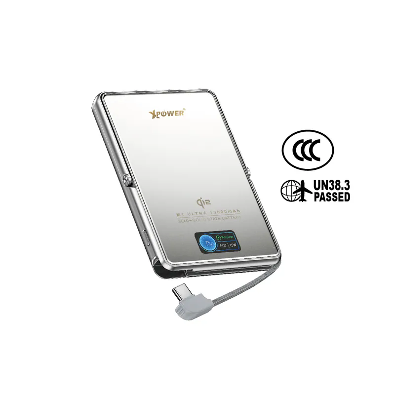 XPower M1 Ultra 半固態3C版 Qi2 Magcharge TFT 彩屏顯示磁吸行動電源 (3C認證) 10000mAh