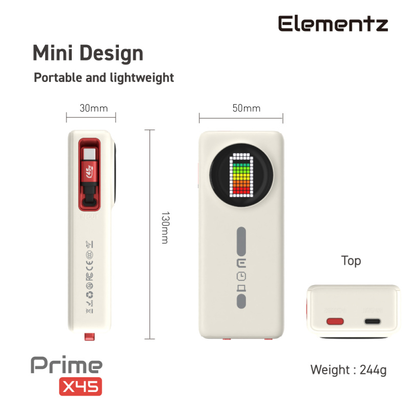 Elementz MagPrime X45 行動電源 (CCC認證) 10000mAh PMP-X45