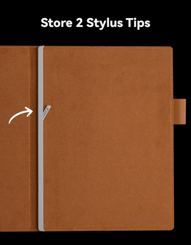 Viwoods AiPaper Premium Genuine Leather Case - 真皮磁吸翻蓋套 （內隱藏2筆芯）