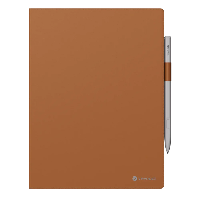 Viwoods AiPaper Premium Genuine Leather Case - 真皮磁吸翻蓋套 （內隱藏2筆芯）