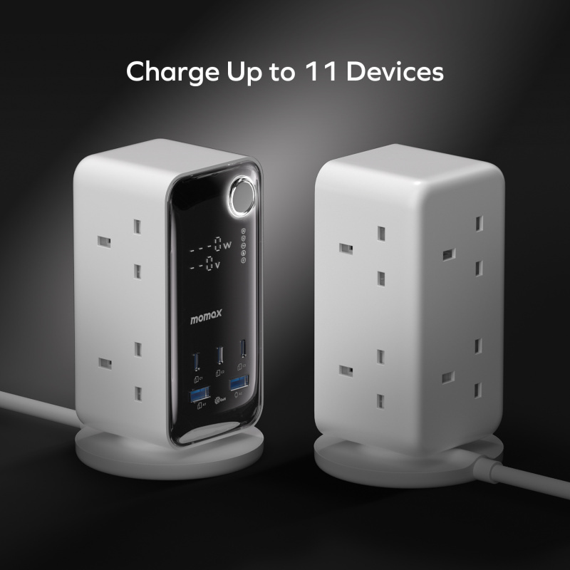 MOMAX 1-Charge Work-Flow 70W 2A3C 6 位數顯拖板 [US25UKW]