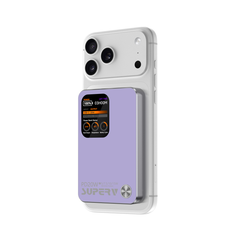 SUPERV PB-11 Power Bank 10000mAh 20W PD Large LED Display with Temperature Monitoring