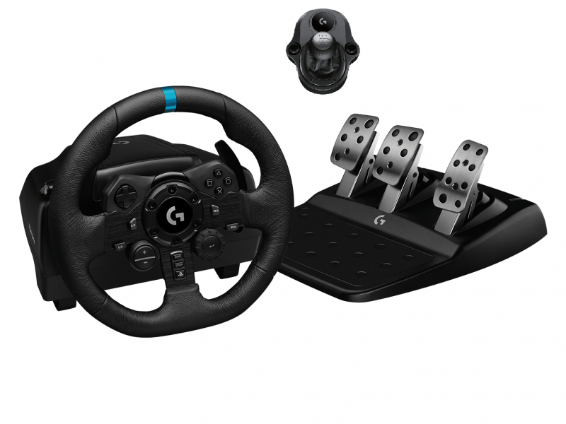 Logitech Trueforce 模擬賽車方向盤 G923 + Driving Force變速器套裝