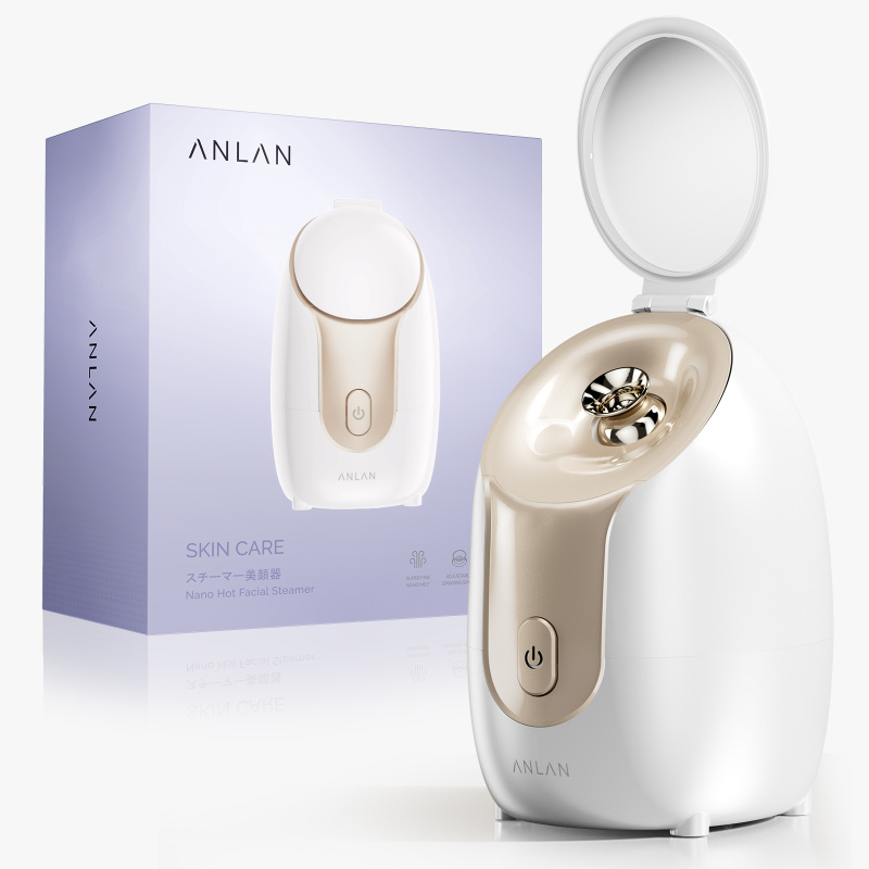 ANLAN 納米熱噴蒸臉儀  AZLY41-02Y 白金色 | 補充肌底水分 | 彈嫩肌膚