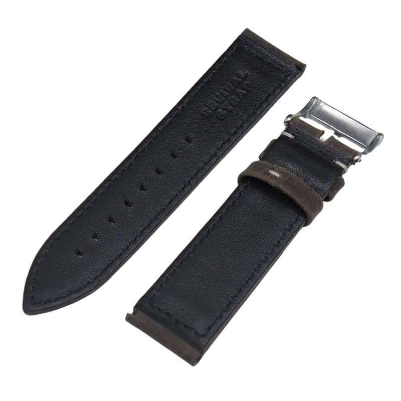 23mm 墨黑色磨砂牛皮 Zenith 代用錶帶