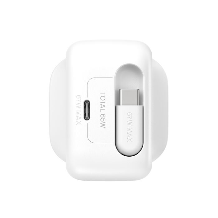 Belkin UltraCharge Retractable GaN Wall Charger 67W WCH022myWH