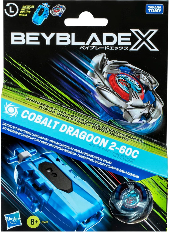 預訂] Takara Tomy 爆旋陀螺X - 鈷藍魔龍鈷藍青龍2-60C (左回轉)【附拉