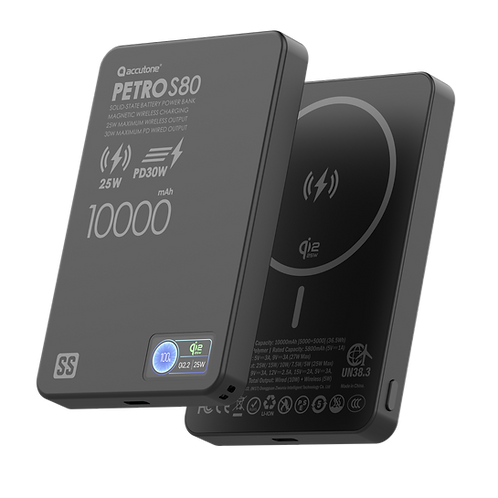 Accutone Petro S80 固態彩屏顯示磁吸行動電源 (CCC追溯二維碼) Accutone Petro S80 固態彩屏顯示磁吸行動電源 (CCC追溯二維碼)
