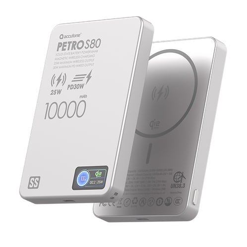 Accutone Petro S80 固態彩屏顯示磁吸行動電源 (CCC追溯二維碼) Accutone Petro S80 固態彩屏顯示磁吸行動電源 (CCC追溯二維碼)