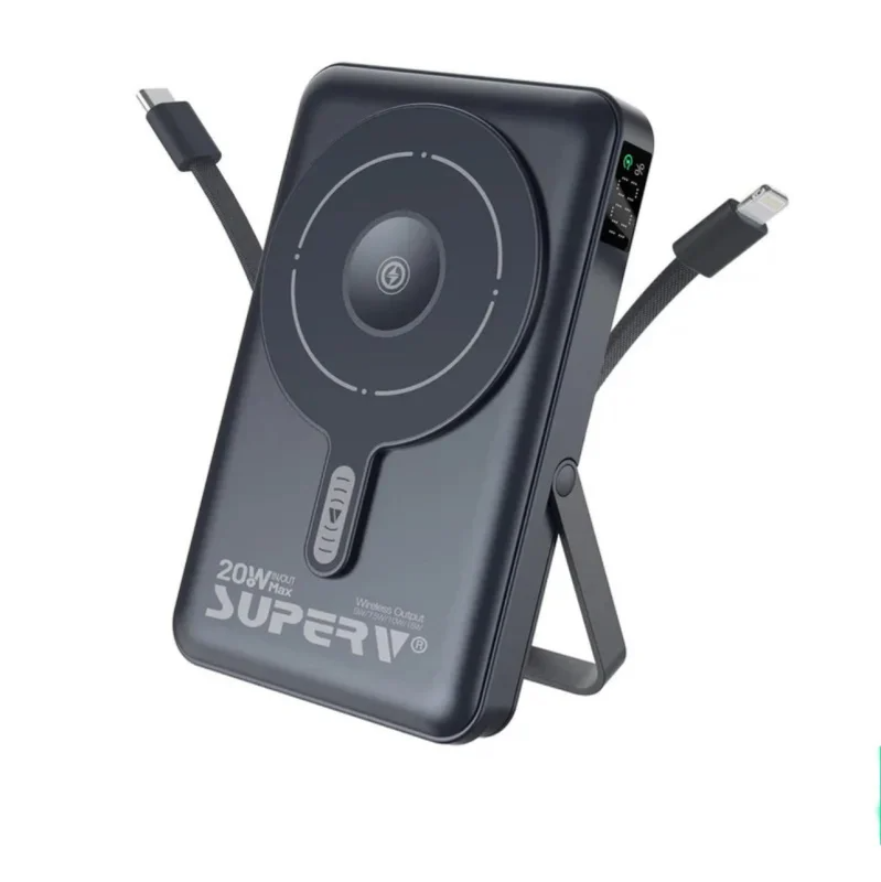 SuperV 4合1 LED顯示屏無線移動電源 10000mAh F45 (CCC追溯二維碼) SuperV 4合1 LED顯示屏無線移動電源 10000mAh F45 (CCC追溯二維碼)