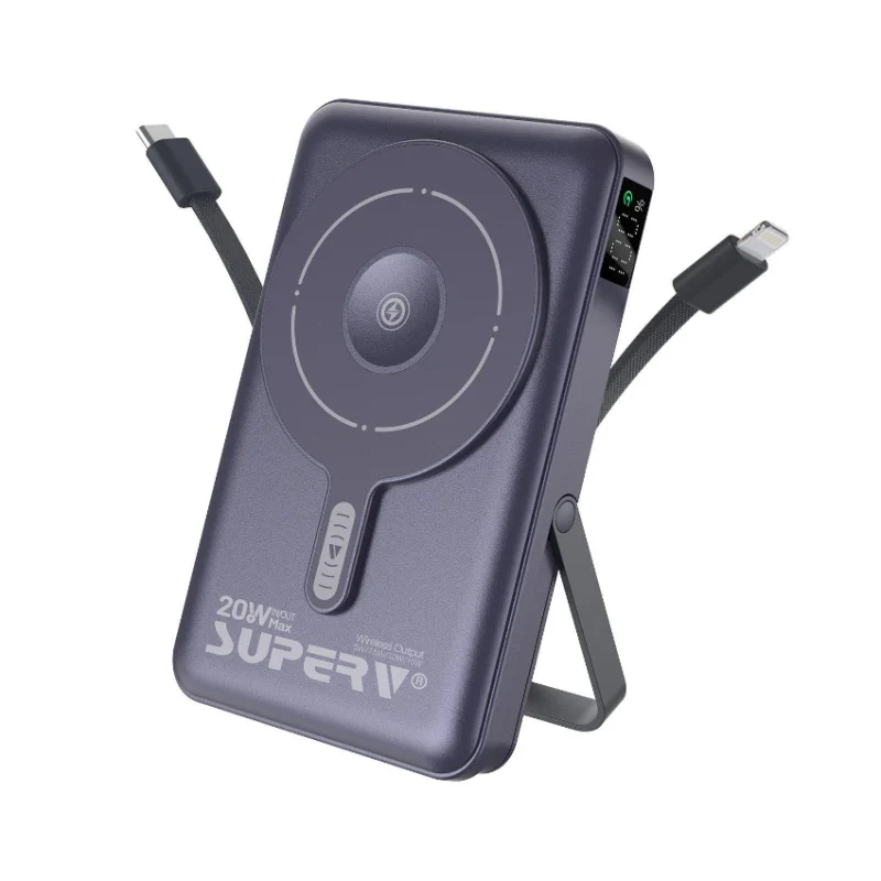 SuperV 4合1 LED顯示屏無線移動電源 10000mAh F45 (CCC追溯二維碼) SuperV 4合1 LED顯示屏無線移動電源 10000mAh F45 (CCC追溯二維碼)
