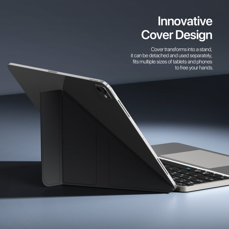 DUX DUCIS FOLDABLE WIRELESS KEYBOARD iPad適用 便攜式折疊藍牙觸控鍵盤 - 兩折款 | 鋁合金超薄機身 |