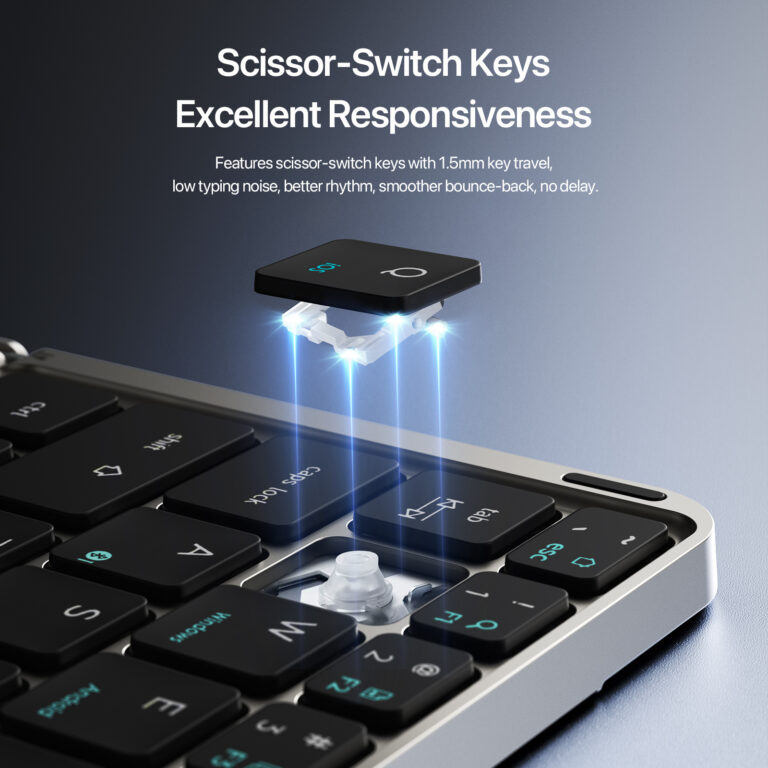 DUX DUCIS FOLDABLE WIRELESS KEYBOARD iPad適用 便攜式折疊藍牙觸控鍵盤 - 兩折款 | 鋁合金超薄機身 |