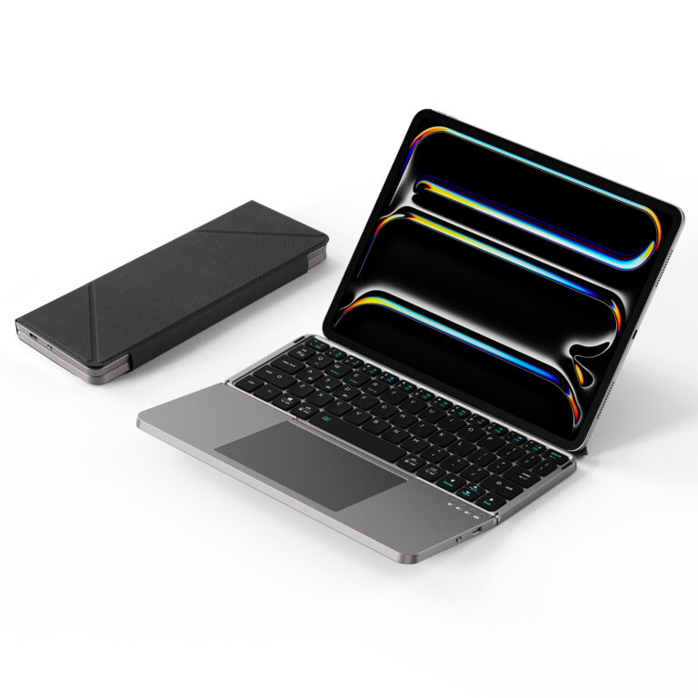 DUX DUCIS FOLDABLE WIRELESS KEYBOARD iPad適用 便攜式折疊藍牙觸控鍵盤 - 兩折款 | 鋁合金超薄機身 |