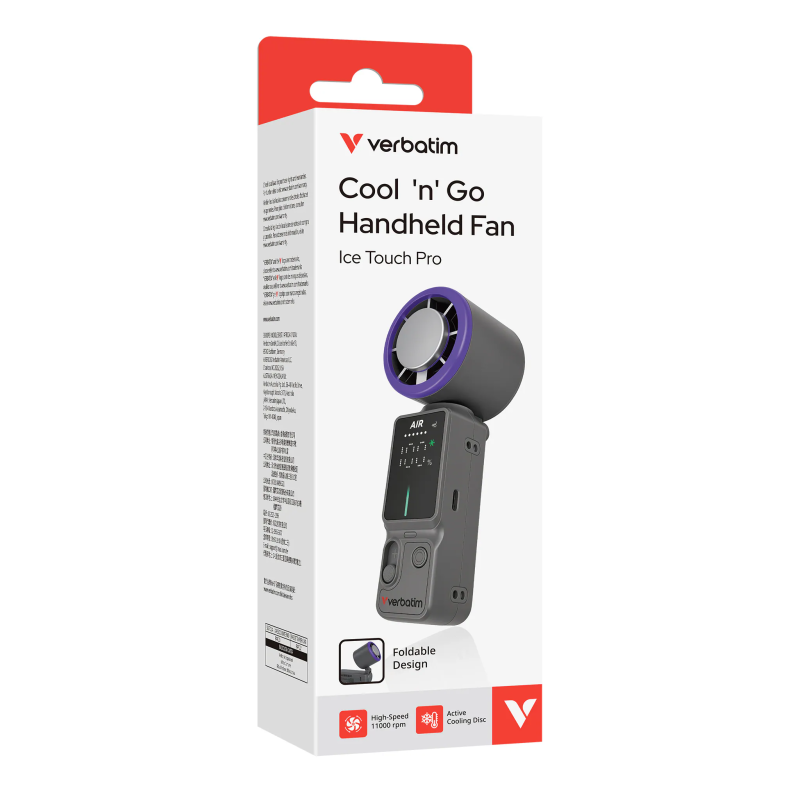 Verbatim Cool 'n' Go 手持風扇 – Ice Touch Pro 32348 白色 / 32349 黑色 Verbatim Cool 'n' Go 手持風扇 – Ice Touch Pro 32348 白色 / 32349 黑色