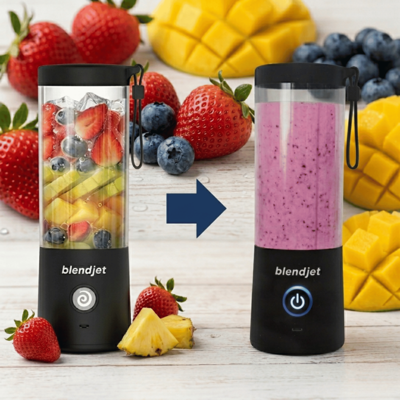 美國品牌【BLENDJET】電動榨汁杯 475ml 無線便攜 USB-C 安全不漏｜自動清洗｜夏日冰飲-鮮榨果汁-奶昔-沙冰 BJ2 一機多用-戶外野餐-旅行