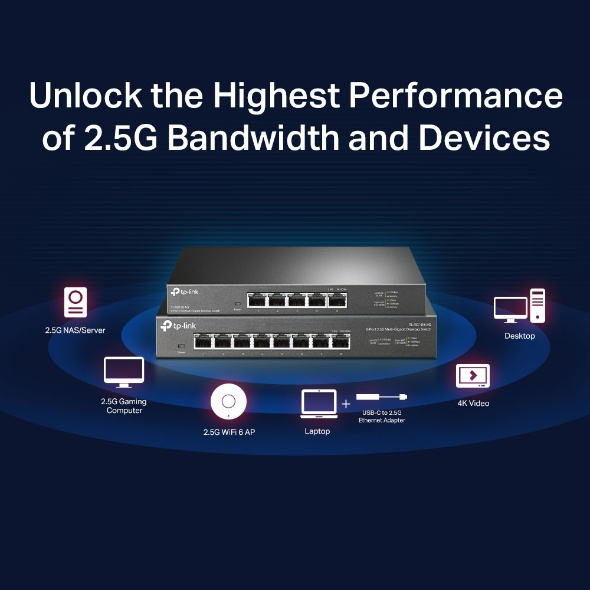 TP-Link TL-SG105-M2 5埠 2.5G 桌上型交換器