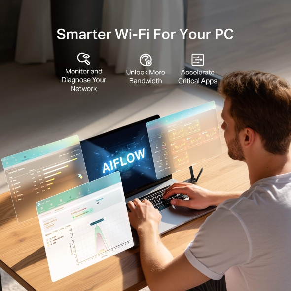 TP-Link Archer TBE400U Plus BE6500 三頻 Wi-Fi 7 高增益無線 USB 接收器 TP-Link Archer TBE400U Plus BE6500 三頻 Wi-Fi 7 高增益無線 USB 接收器