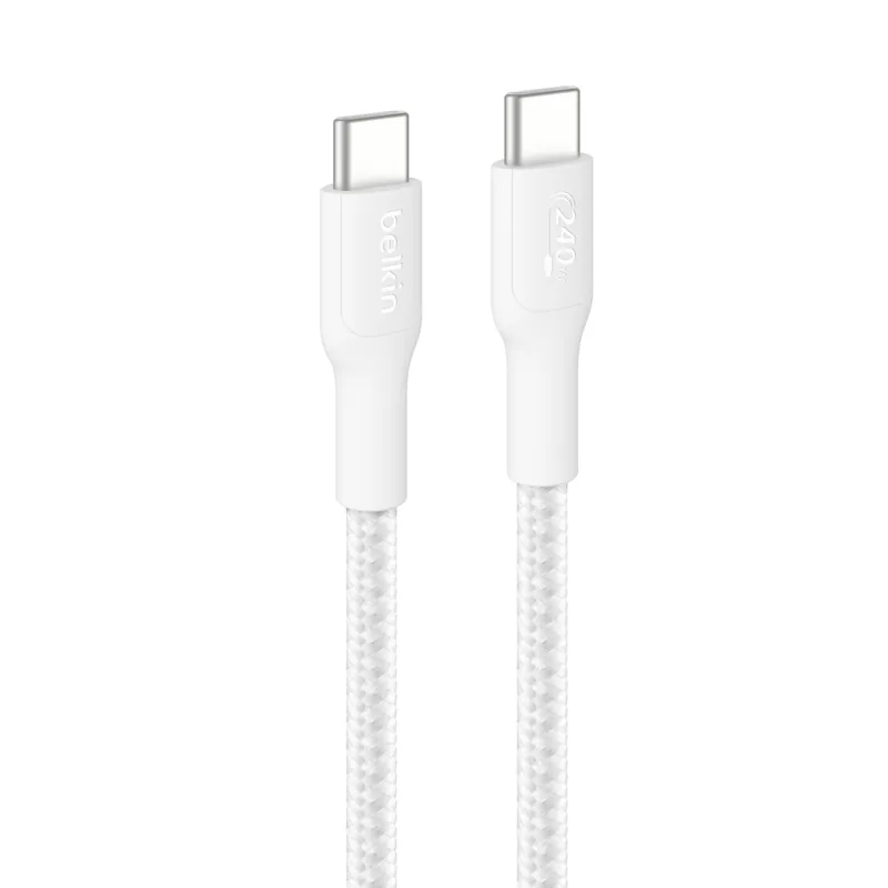 Belkin BoostCharge Pro USB-C to USB-C Braided Cable 240W 編織連接線 (2m) CAB025fq2M