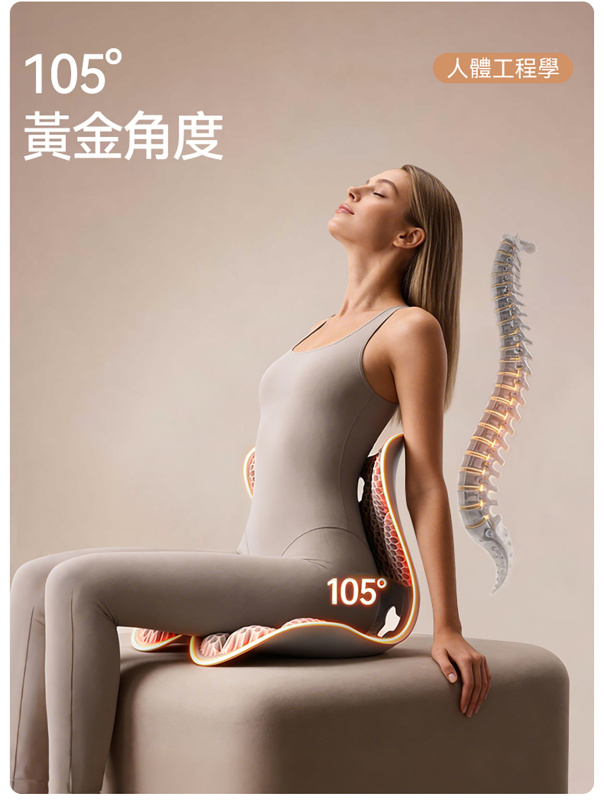 撐腰俠 - 格子凝膠護腰坐墊Air S016N | 獨創 X-Cush 格子科技｜久坐族、辦公室、學生、孕婦專用護腰坐墊