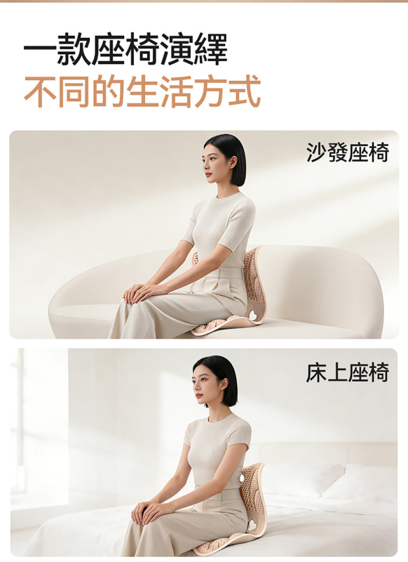 撐腰俠 - 格子凝膠護腰坐墊Air S016N | 獨創 X-Cush 格子科技｜久坐族、辦公室、學生、孕婦專用護腰坐墊