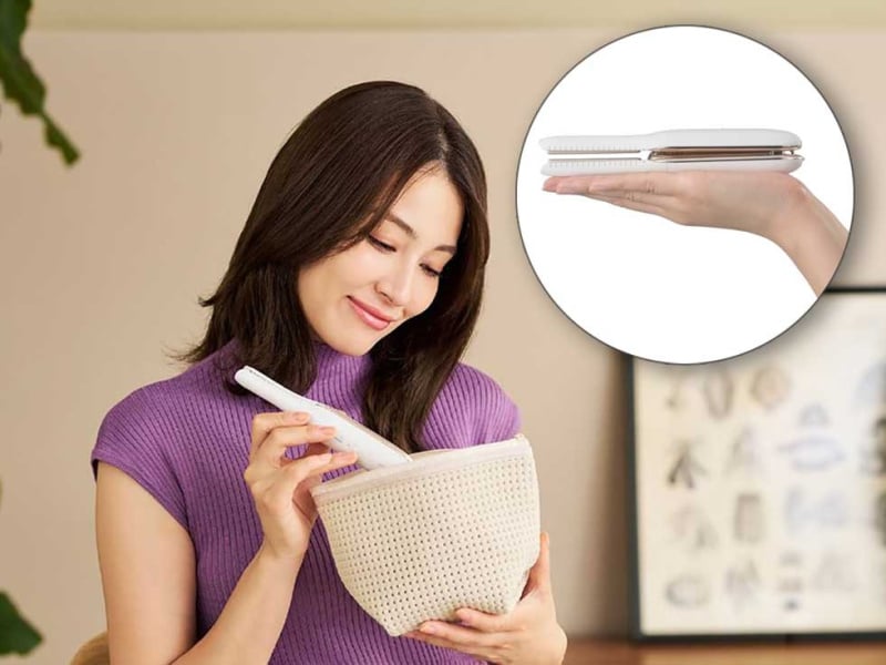 小泉成器 - KOIZUMI 無線USB充電便攜迷你直髮夾 KHS-8650 白色 香港行貨