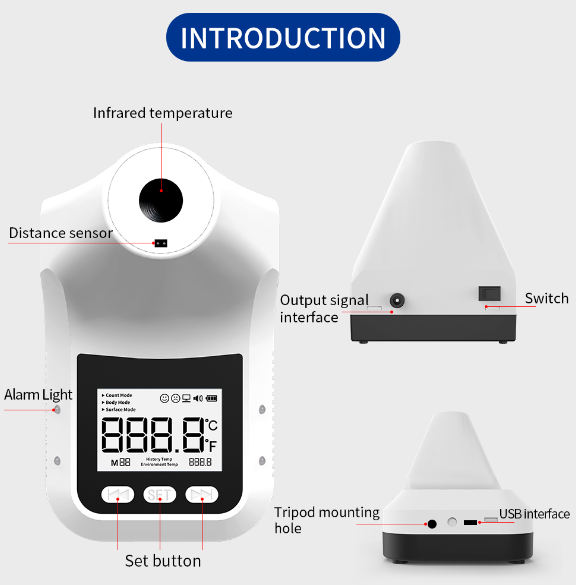 Trendmall K3 Pro 非接觸式(自助)手腕/額探紅外線體溫檢測機