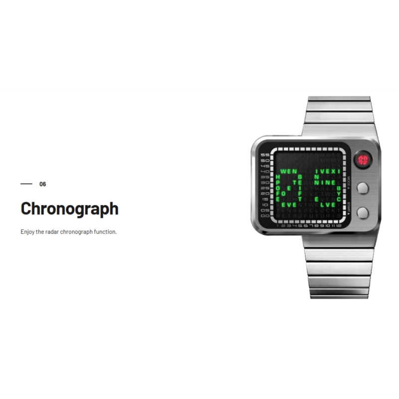 BENLYWATCH, Radar- Silver Green, OLED跳字錶