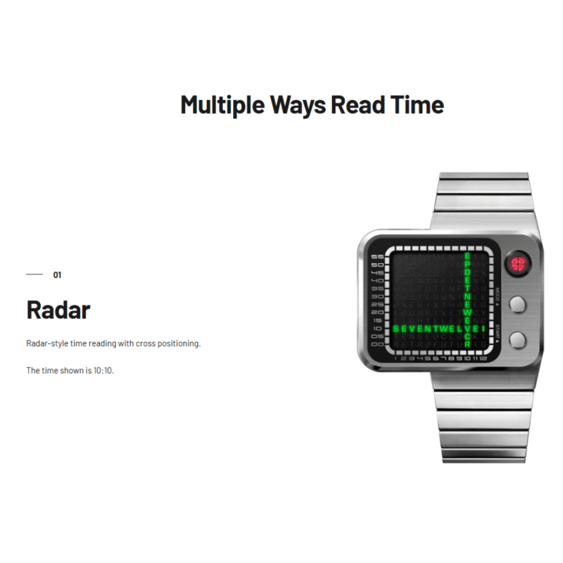 BENLYWATCH, Radar- Silver Green, OLED跳字錶