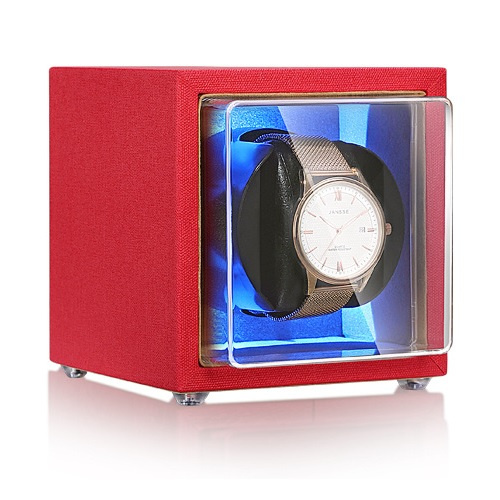 ALOK 1錶位LED背光燈可調節速度自動上鏈手錶盒 BW1L