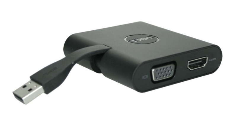Dell DA200 轉接頭 ( USB-C 至 HDMI/VGA/乙太網路/USB 3.0 )