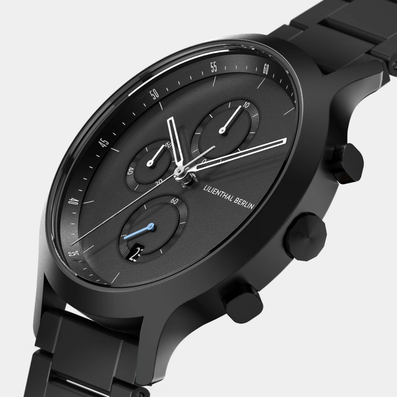 德國Lilienthal Berlin Chronograph All Black 計時碼錶