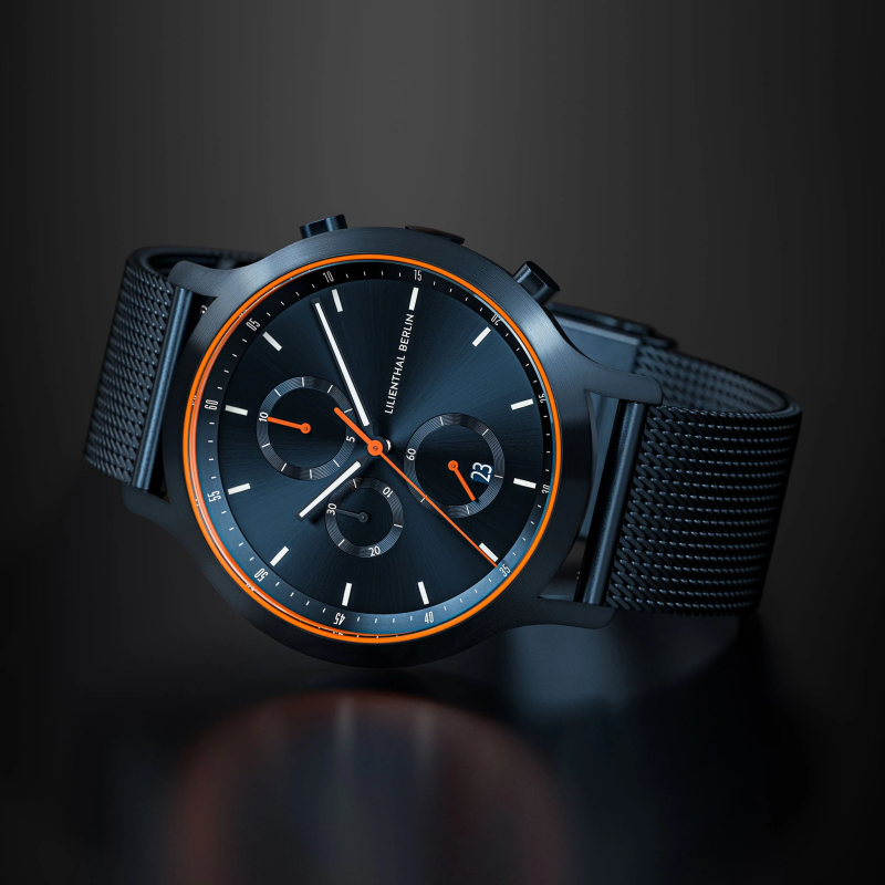 德國LILIENTHAL BERLIN Chronograph Blue Orange計時碼錶