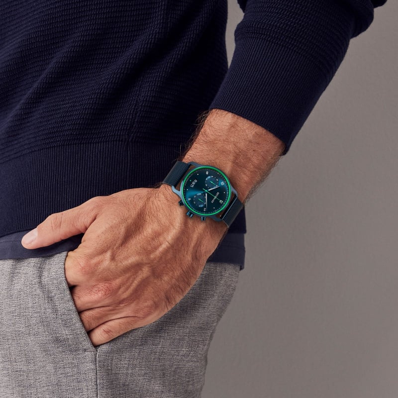 德國DETOMASO, SORPASSO CHRONOGRAPH 計時碼錶, VELOCITÀ BLUE GREEN
