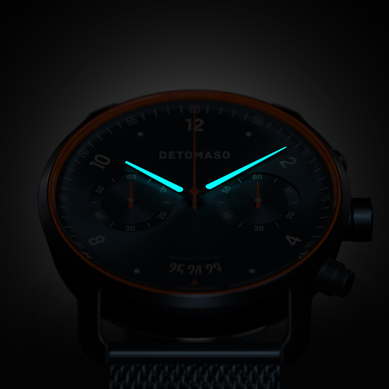 德國DETOMASO, SORPASSO CHRONOGRAPH計時碼錶, VELOCITÀ BLUE ORANGE