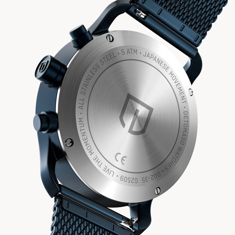 德國DETOMASO, SORPASSO CHRONOGRAPH計時碼錶, VELOCITÀ BLUE ORANGE