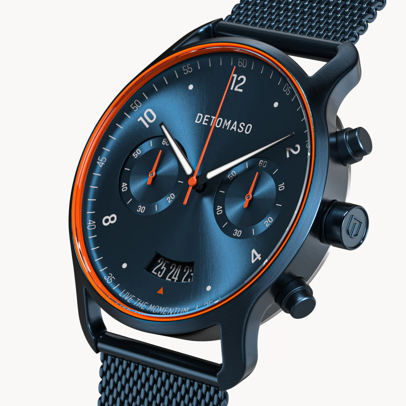 德國DETOMASO, SORPASSO CHRONOGRAPH計時碼錶, VELOCITÀ BLUE ORANGE