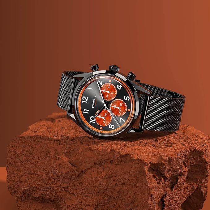 德國DETOMASO, Heritage Chronograph 計時碼錶 Grey Orange