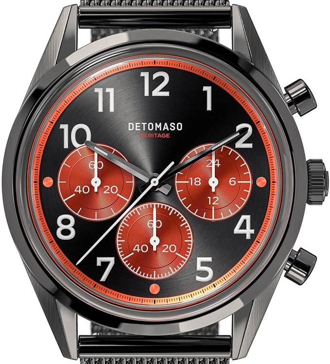 德國DETOMASO, Heritage Chronograph 計時碼錶 Grey Orange
