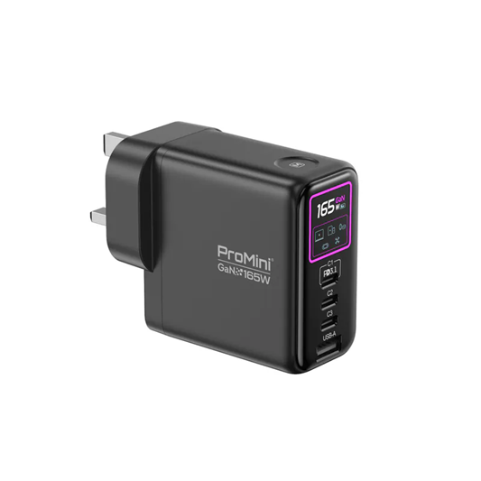 Magic pro ProMini GF165P Ultra UI顯示PD3.1 GaN 165W摺疊三腳快速充電器 Magic pro ProMini GF165P Ultra UI顯示PD3.1 GaN 165W摺疊三腳快速充電器