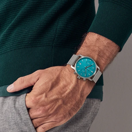 德國DETOMASO, SORPASSO CHRONO MINTY BLUE 計時碼錶