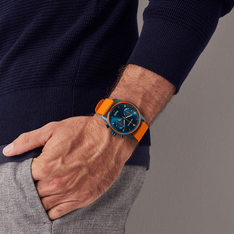 德國DETOMASO, SORPASSO CHRONOGRAPH 計時碼錶 VELOCITÀ BLUE ORANGE