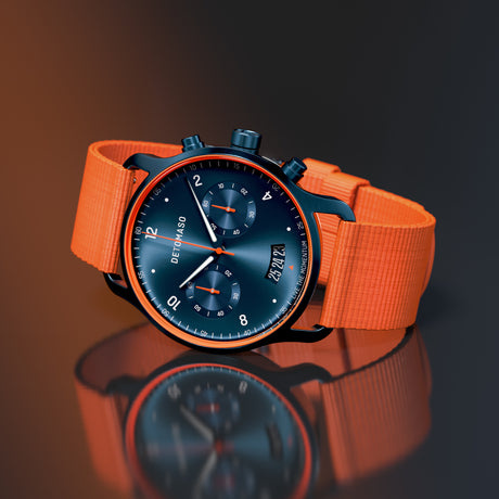 德國DETOMASO, SORPASSO CHRONOGRAPH 計時碼錶 VELOCITÀ BLUE ORANGE