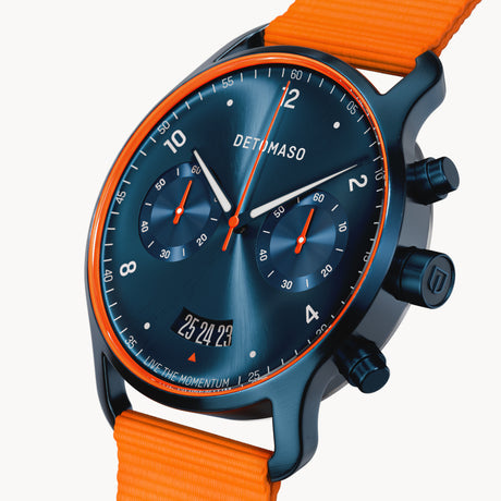 德國DETOMASO, SORPASSO CHRONOGRAPH 計時碼錶 VELOCITÀ BLUE ORANGE