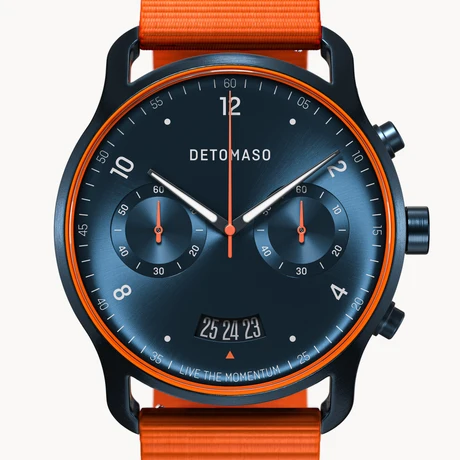 德國DETOMASO, SORPASSO CHRONOGRAPH 計時碼錶 VELOCITÀ BLUE ORANGE